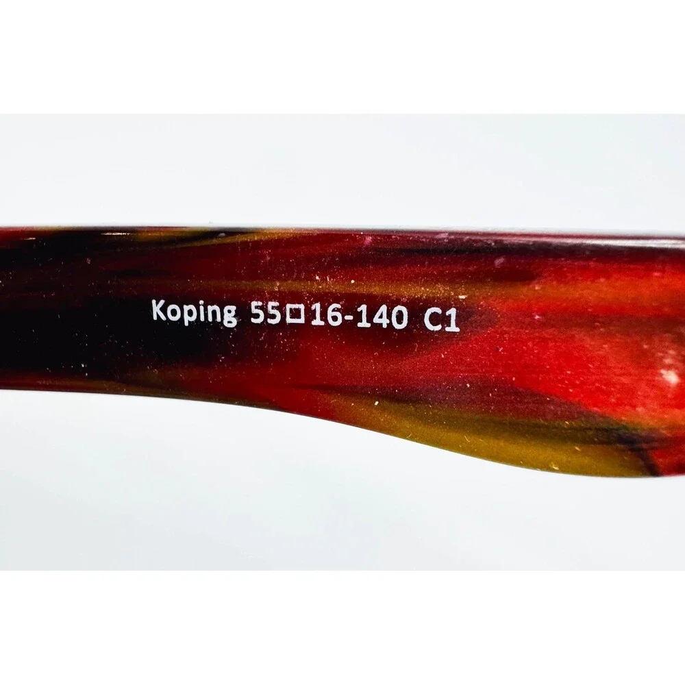 EyeBuyDirect Koping Eyeglasses Womens Black Red Tortoise 55-16-140 C1 55mm